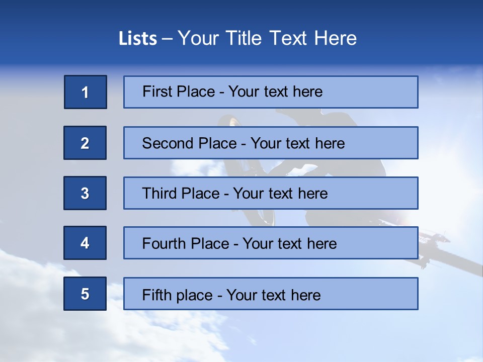 A Mountainbiker Flys Across The Sky During A Freeriding Contest Held In Whistler, Bc. PowerPoint Template