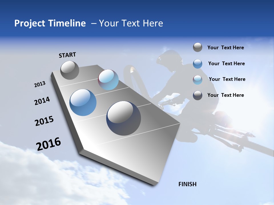 A Mountainbiker Flys Across The Sky During A Freeriding Contest Held In Whistler, Bc. PowerPoint Template