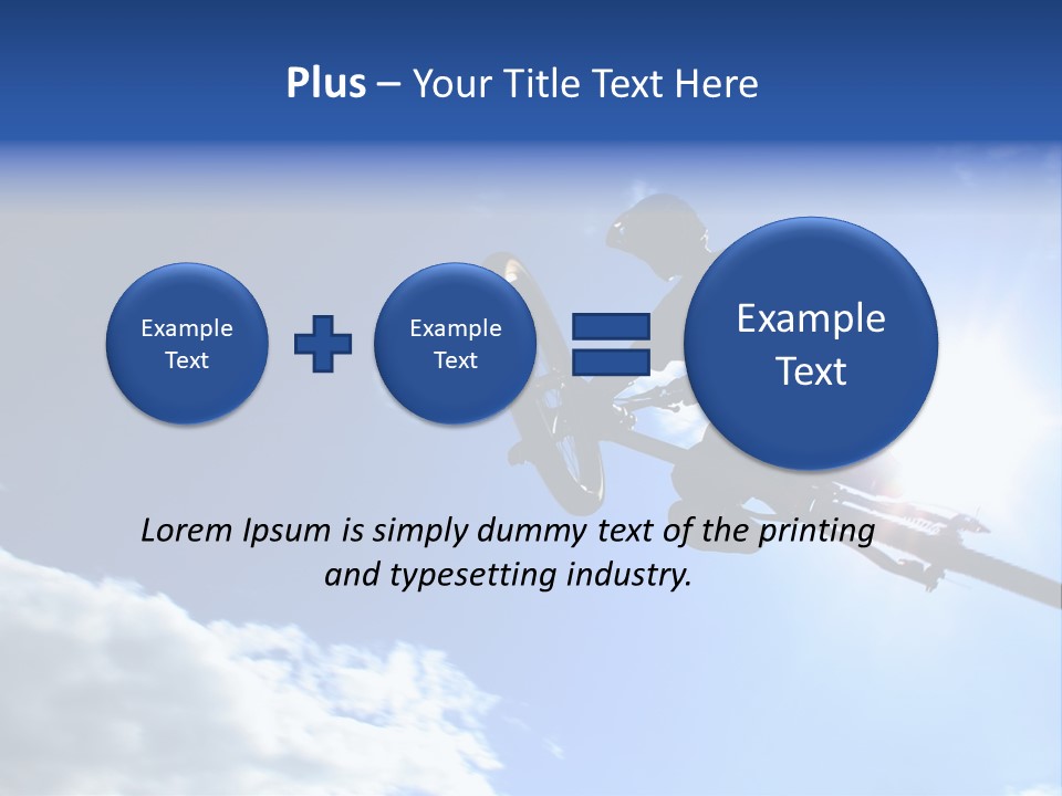 A Mountainbiker Flys Across The Sky During A Freeriding Contest Held In Whistler, Bc. PowerPoint Template