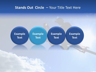 A Mountainbiker Flys Across The Sky During A Freeriding Contest Held In Whistler, Bc. PowerPoint Template