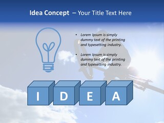 A Mountainbiker Flys Across The Sky During A Freeriding Contest Held In Whistler, Bc. PowerPoint Template