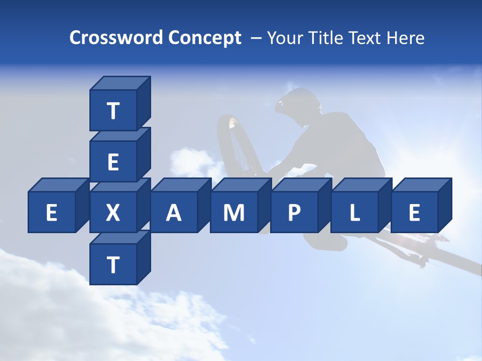 A Mountainbiker Flys Across The Sky During A Freeriding Contest Held In Whistler, Bc. PowerPoint Template