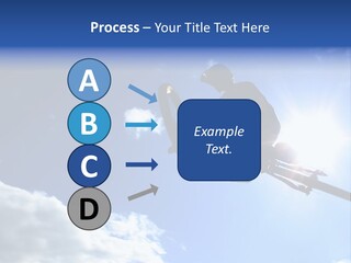 A Mountainbiker Flys Across The Sky During A Freeriding Contest Held In Whistler, Bc. PowerPoint Template
