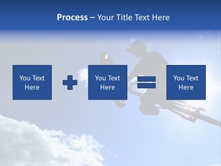A Mountainbiker Flys Across The Sky During A Freeriding Contest Held In Whistler, Bc. PowerPoint Template