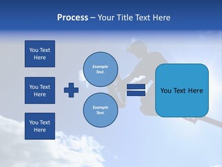 A Mountainbiker Flys Across The Sky During A Freeriding Contest Held In Whistler, Bc. PowerPoint Template