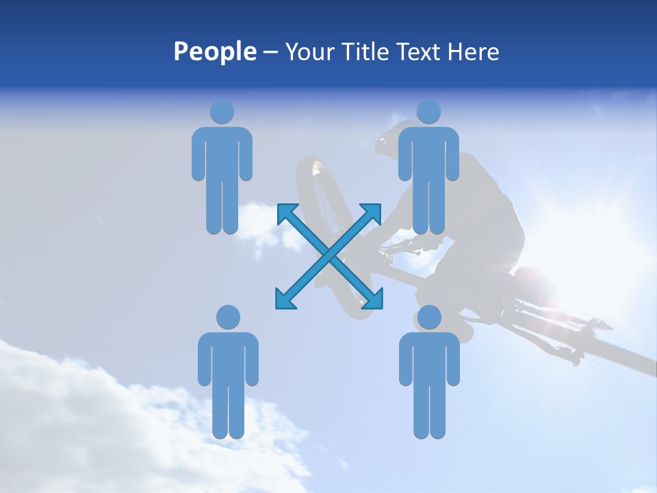 A Mountainbiker Flys Across The Sky During A Freeriding Contest Held In Whistler, Bc. PowerPoint Template