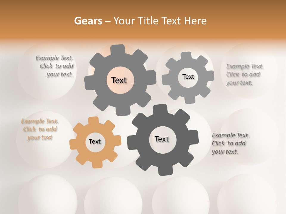 Block Of Sixteen Eggs; Fifteen Are Undisturbed, The Last Is Halved With The Yolk Sitting The Shell. Shot From Above On White Background. PowerPoint Template