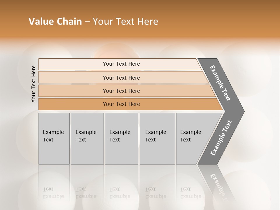Block Of Sixteen Eggs; Fifteen Are Undisturbed, The Last Is Halved With The Yolk Sitting The Shell. Shot From Above On White Background. PowerPoint Template
