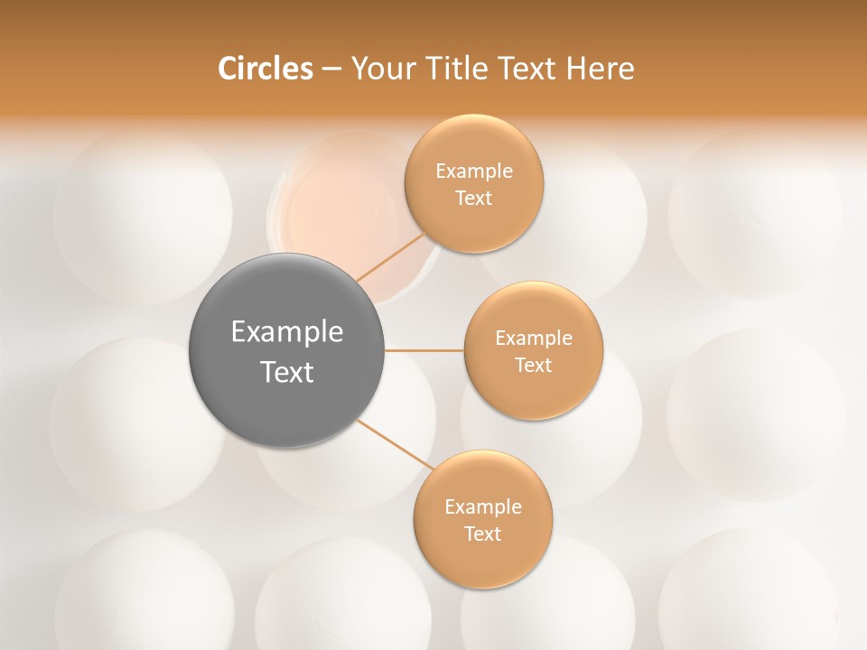 Block Of Sixteen Eggs; Fifteen Are Undisturbed, The Last Is Halved With The Yolk Sitting The Shell. Shot From Above On White Background. PowerPoint Template