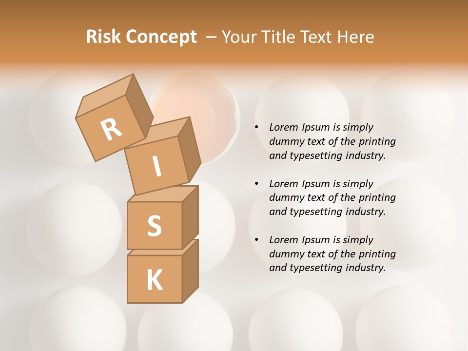 Block Of Sixteen Eggs; Fifteen Are Undisturbed, The Last Is Halved With The Yolk Sitting The Shell. Shot From Above On White Background. PowerPoint Template