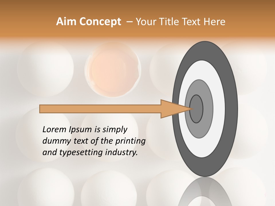 Block Of Sixteen Eggs; Fifteen Are Undisturbed, The Last Is Halved With The Yolk Sitting The Shell. Shot From Above On White Background. PowerPoint Template