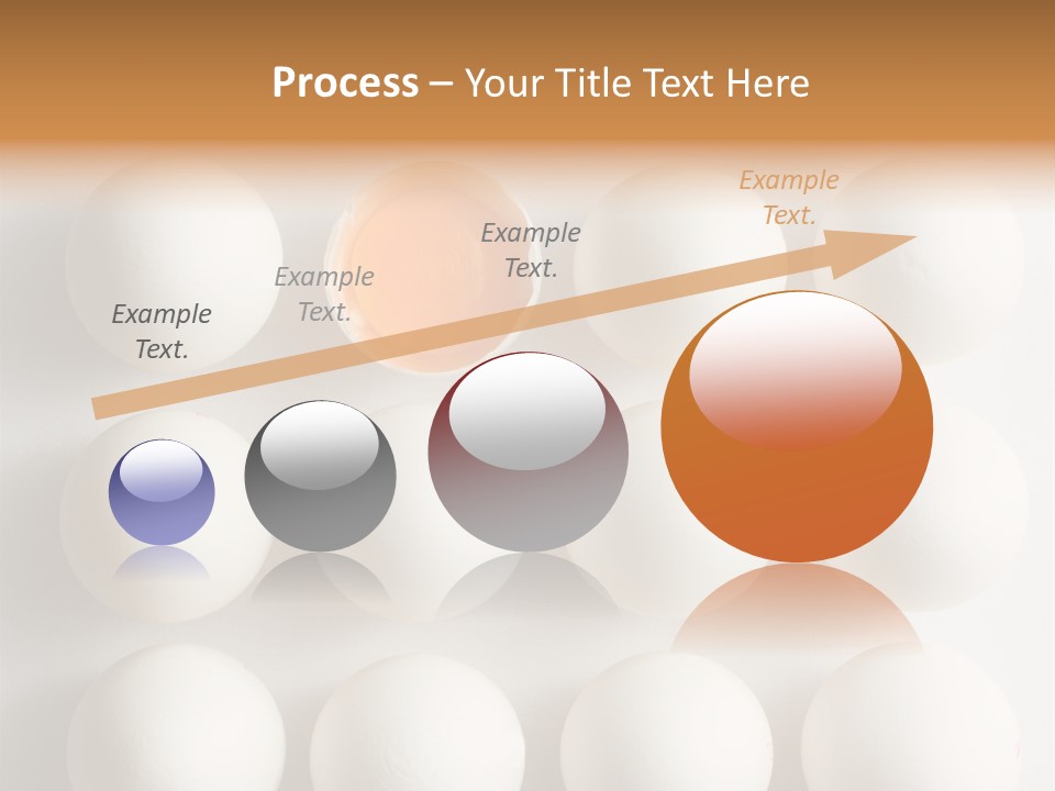 Block Of Sixteen Eggs; Fifteen Are Undisturbed, The Last Is Halved With The Yolk Sitting The Shell. Shot From Above On White Background. PowerPoint Template
