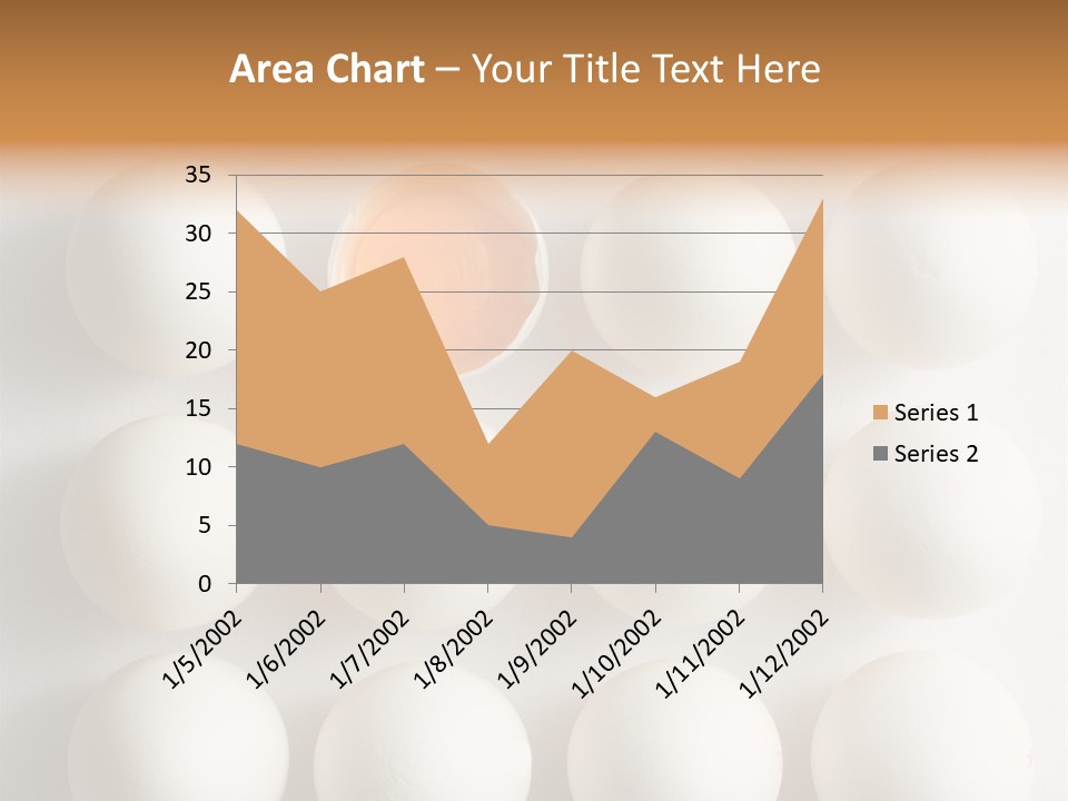 Block Of Sixteen Eggs; Fifteen Are Undisturbed, The Last Is Halved With The Yolk Sitting The Shell. Shot From Above On White Background. PowerPoint Template