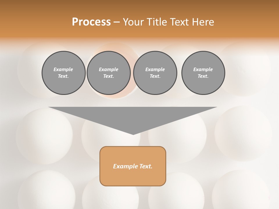Block Of Sixteen Eggs; Fifteen Are Undisturbed, The Last Is Halved With The Yolk Sitting The Shell. Shot From Above On White Background. PowerPoint Template
