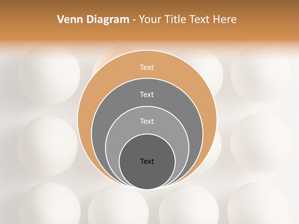 Block Of Sixteen Eggs; Fifteen Are Undisturbed, The Last Is Halved With The Yolk Sitting The Shell. Shot From Above On White Background. PowerPoint Template