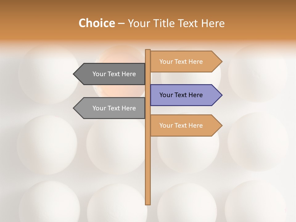 Block Of Sixteen Eggs; Fifteen Are Undisturbed, The Last Is Halved With The Yolk Sitting The Shell. Shot From Above On White Background. PowerPoint Template