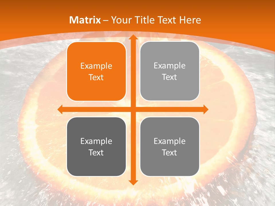 An Orange Being Squeezed Into Water With A Fork PowerPoint Template