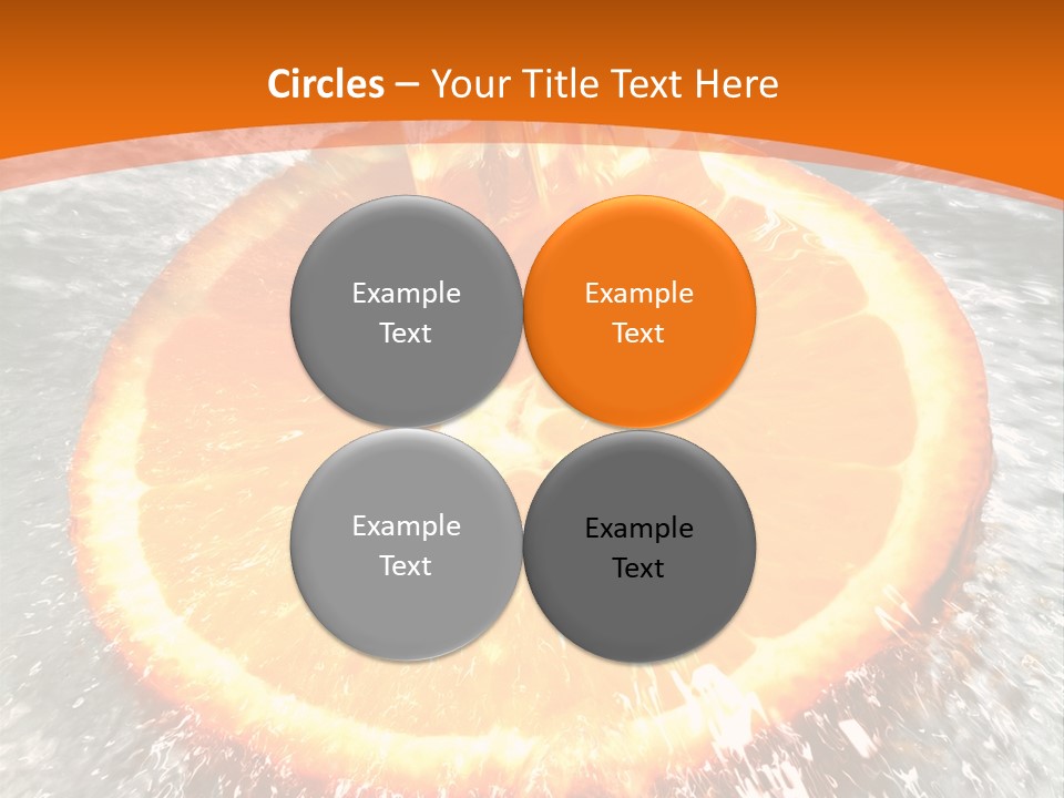 An Orange Being Squeezed Into Water With A Fork PowerPoint Template