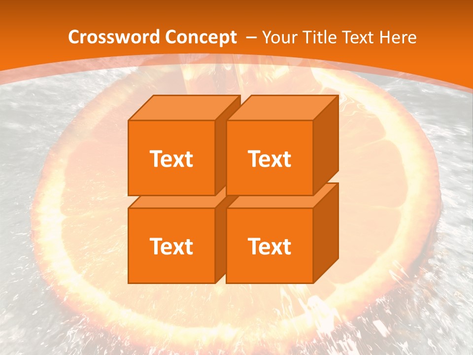 An Orange Being Squeezed Into Water With A Fork PowerPoint Template