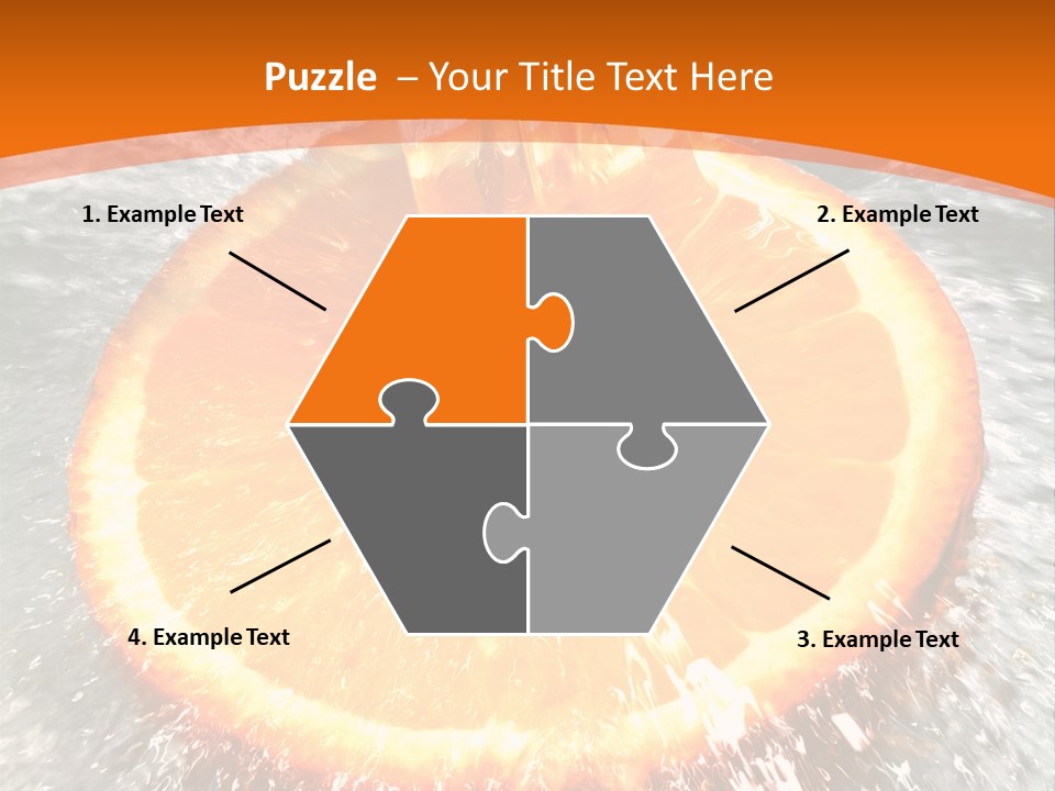 An Orange Being Squeezed Into Water With A Fork PowerPoint Template