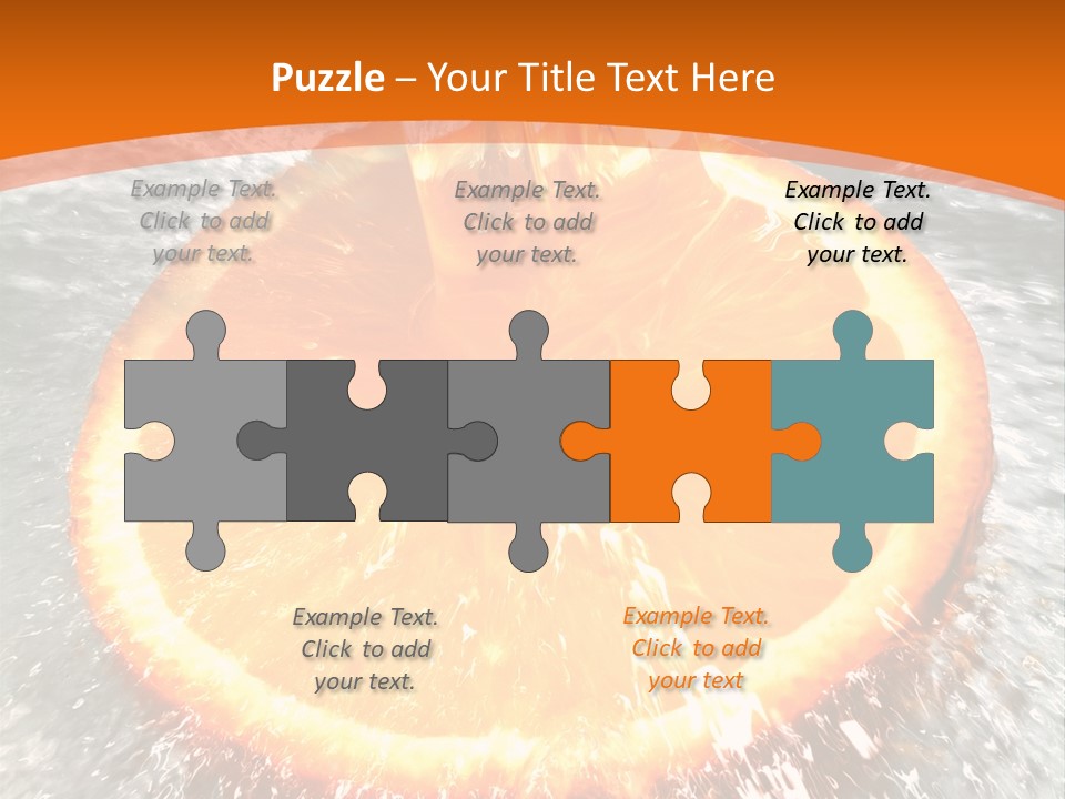 An Orange Being Squeezed Into Water With A Fork PowerPoint Template