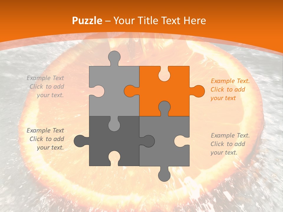 An Orange Being Squeezed Into Water With A Fork PowerPoint Template