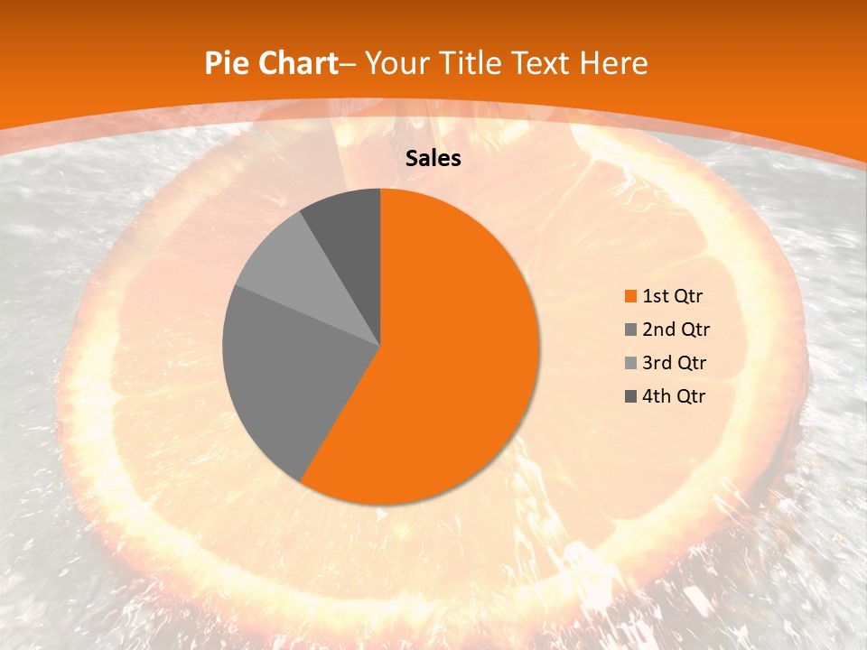 An Orange Being Squeezed Into Water With A Fork PowerPoint Template