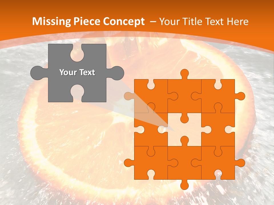 An Orange Being Squeezed Into Water With A Fork PowerPoint Template