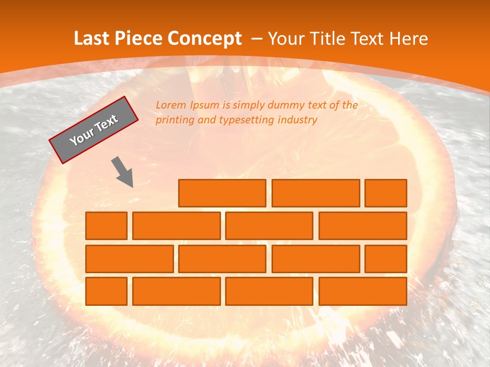 An Orange Being Squeezed Into Water With A Fork PowerPoint Template
