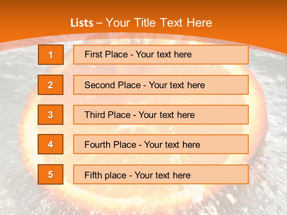 An Orange Being Squeezed Into Water With A Fork PowerPoint Template