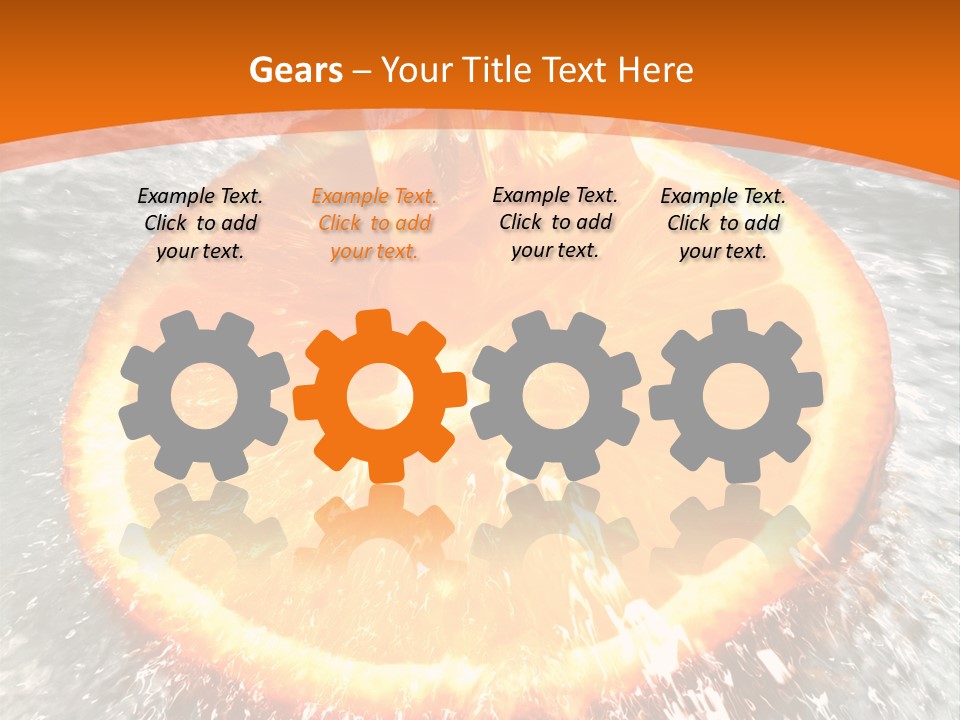 An Orange Being Squeezed Into Water With A Fork PowerPoint Template