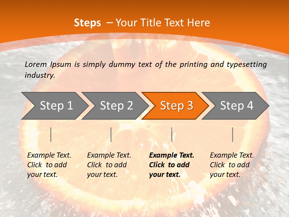 An Orange Being Squeezed Into Water With A Fork PowerPoint Template