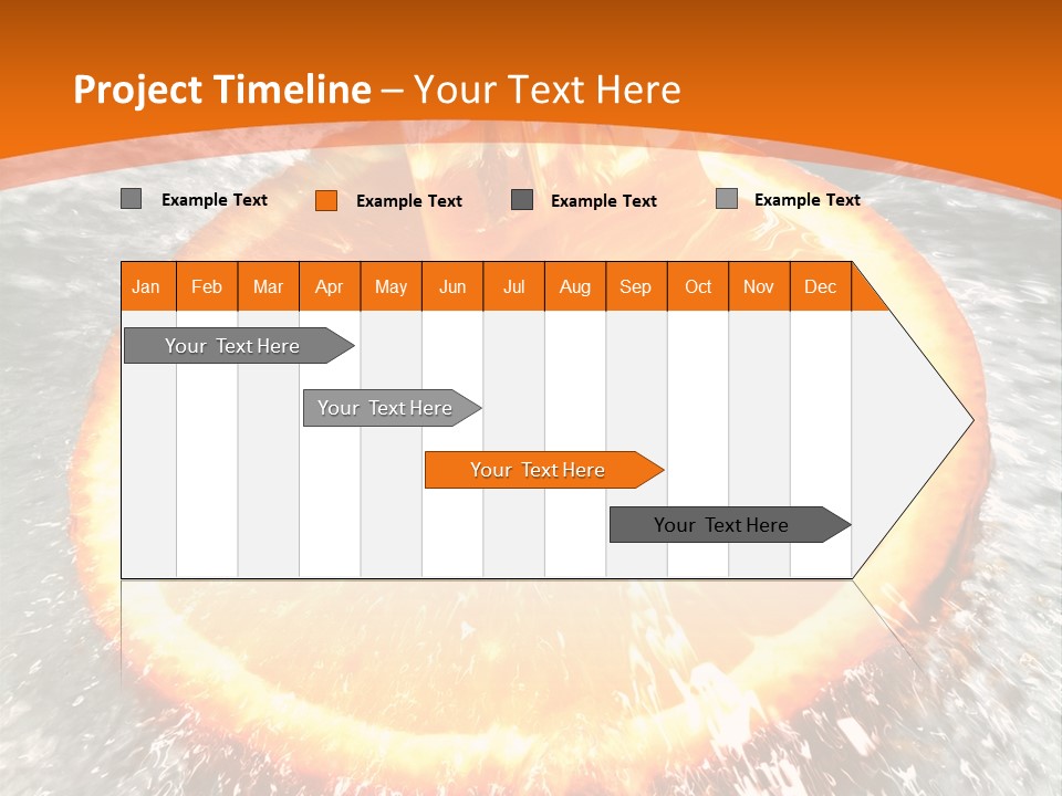 An Orange Being Squeezed Into Water With A Fork PowerPoint Template