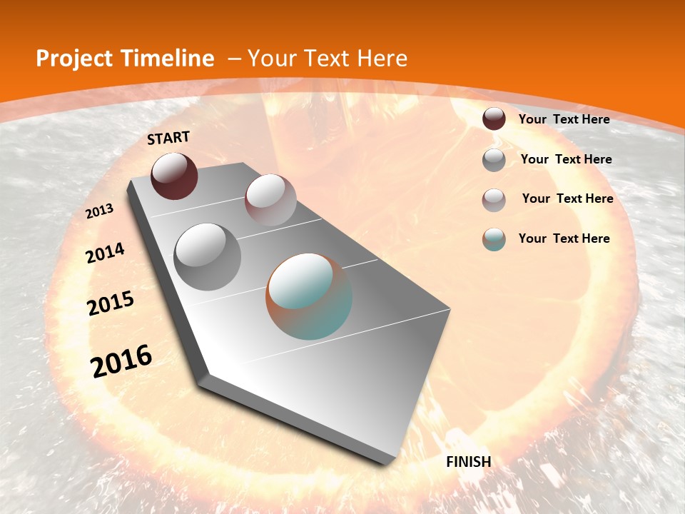 An Orange Being Squeezed Into Water With A Fork PowerPoint Template
