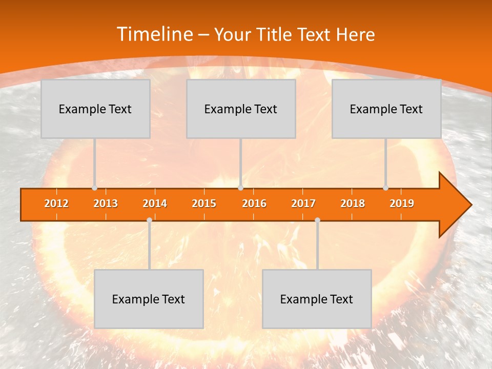 An Orange Being Squeezed Into Water With A Fork PowerPoint Template