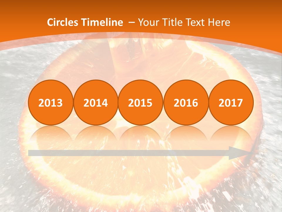 An Orange Being Squeezed Into Water With A Fork PowerPoint Template