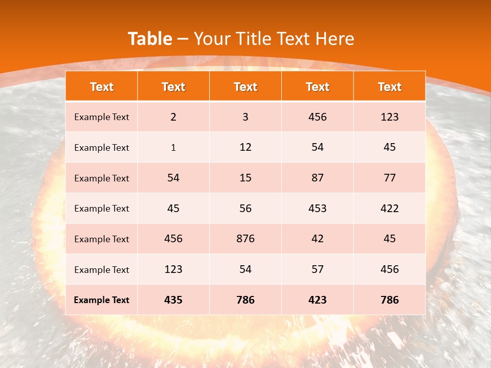 An Orange Being Squeezed Into Water With A Fork PowerPoint Template