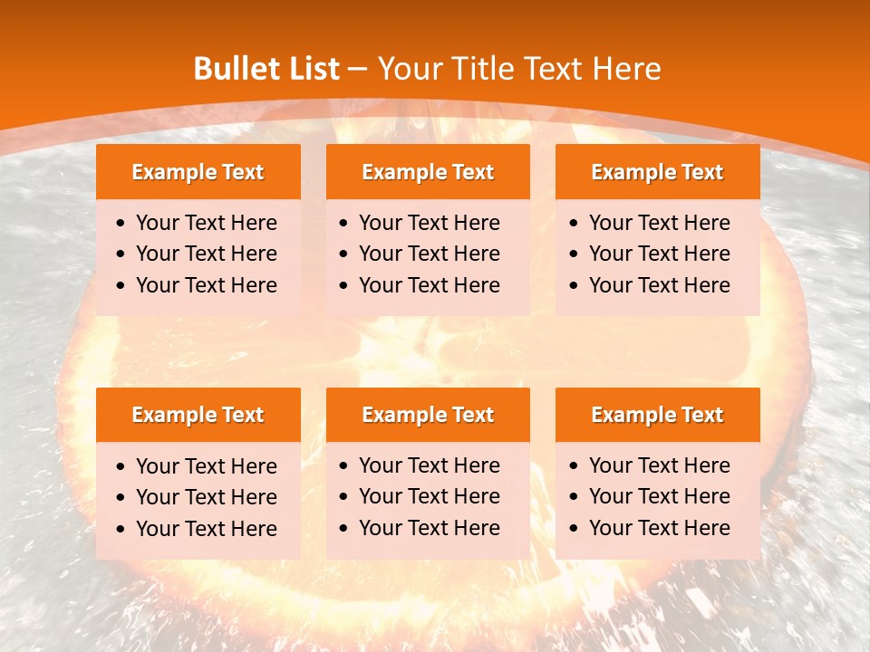 An Orange Being Squeezed Into Water With A Fork PowerPoint Template