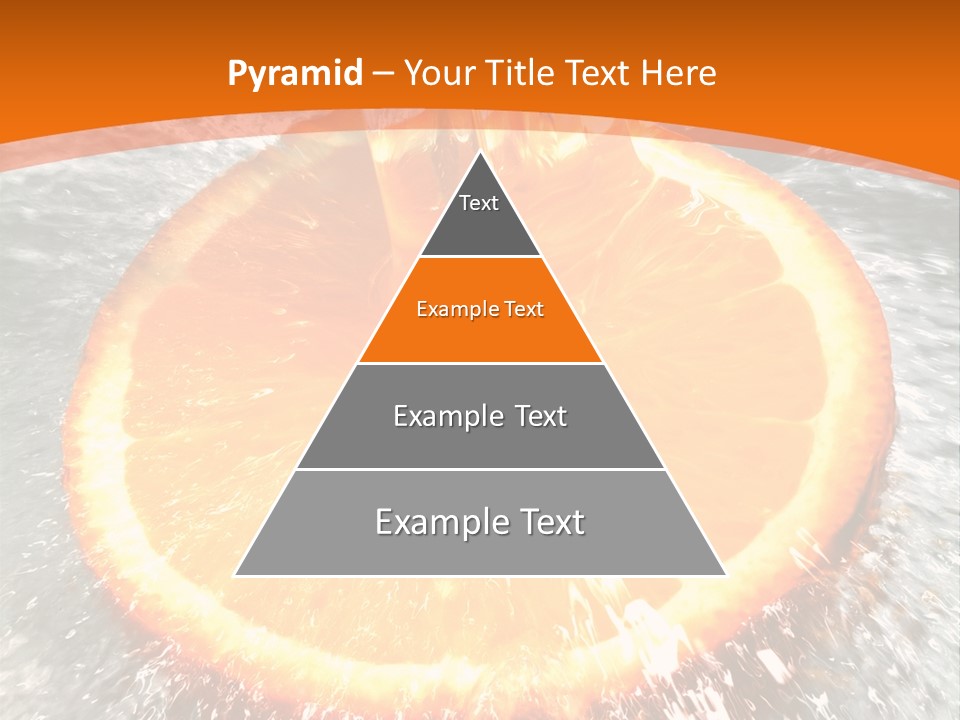 An Orange Being Squeezed Into Water With A Fork PowerPoint Template