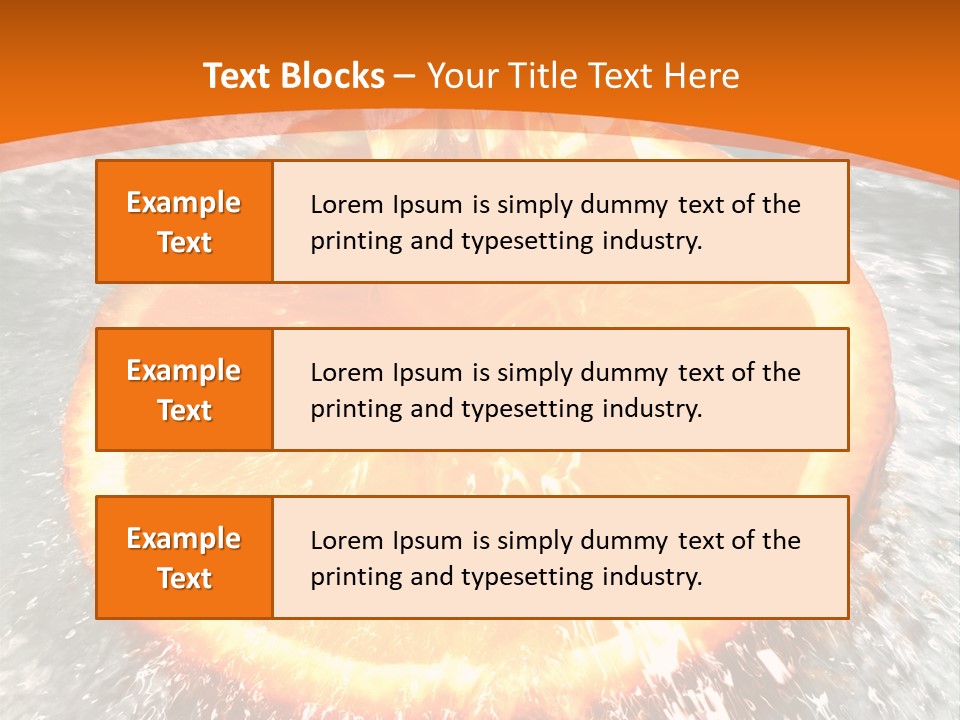 An Orange Being Squeezed Into Water With A Fork PowerPoint Template