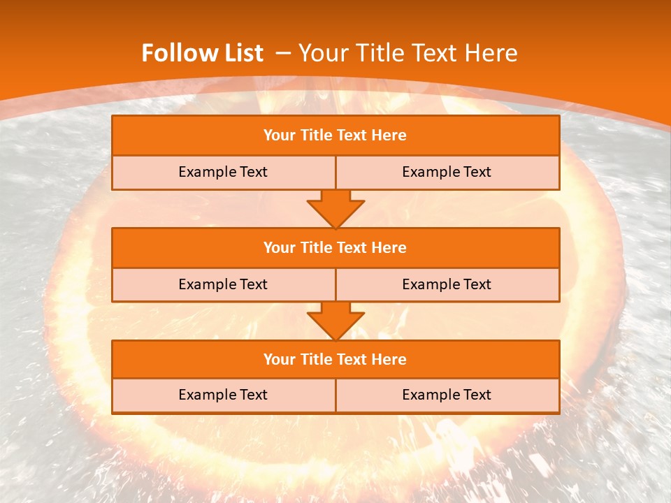 An Orange Being Squeezed Into Water With A Fork PowerPoint Template