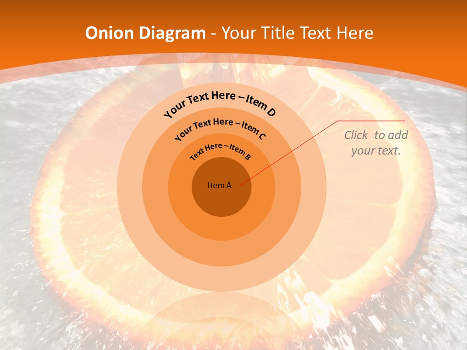 An Orange Being Squeezed Into Water With A Fork PowerPoint Template