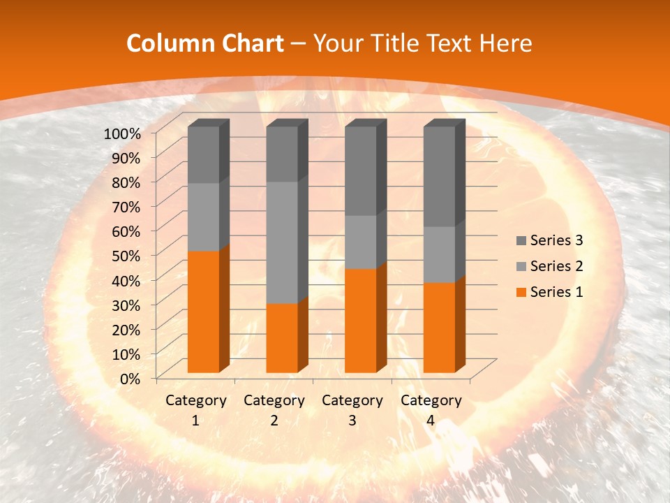 An Orange Being Squeezed Into Water With A Fork PowerPoint Template