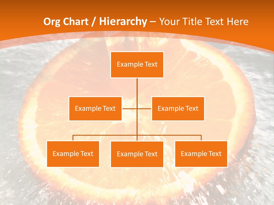 An Orange Being Squeezed Into Water With A Fork PowerPoint Template