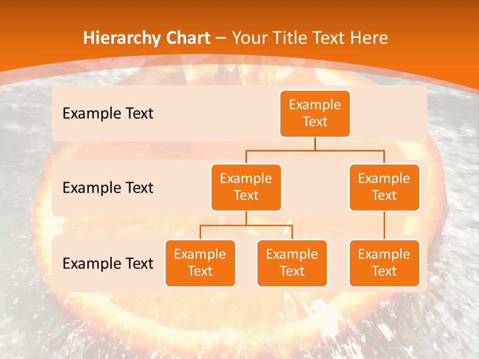 An Orange Being Squeezed Into Water With A Fork PowerPoint Template
