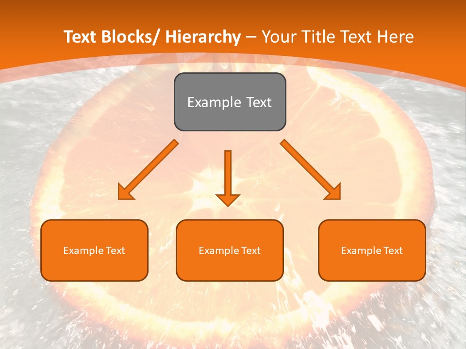 An Orange Being Squeezed Into Water With A Fork PowerPoint Template