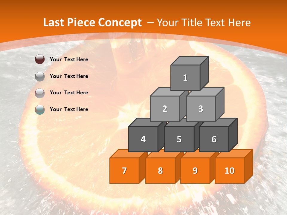 An Orange Being Squeezed Into Water With A Fork PowerPoint Template