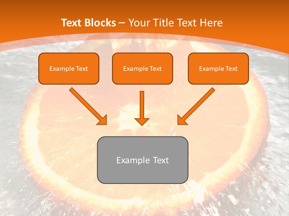 An Orange Being Squeezed Into Water With A Fork PowerPoint Template