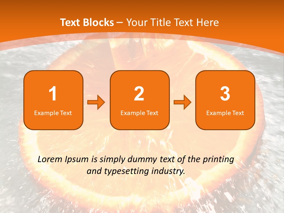 An Orange Being Squeezed Into Water With A Fork PowerPoint Template
