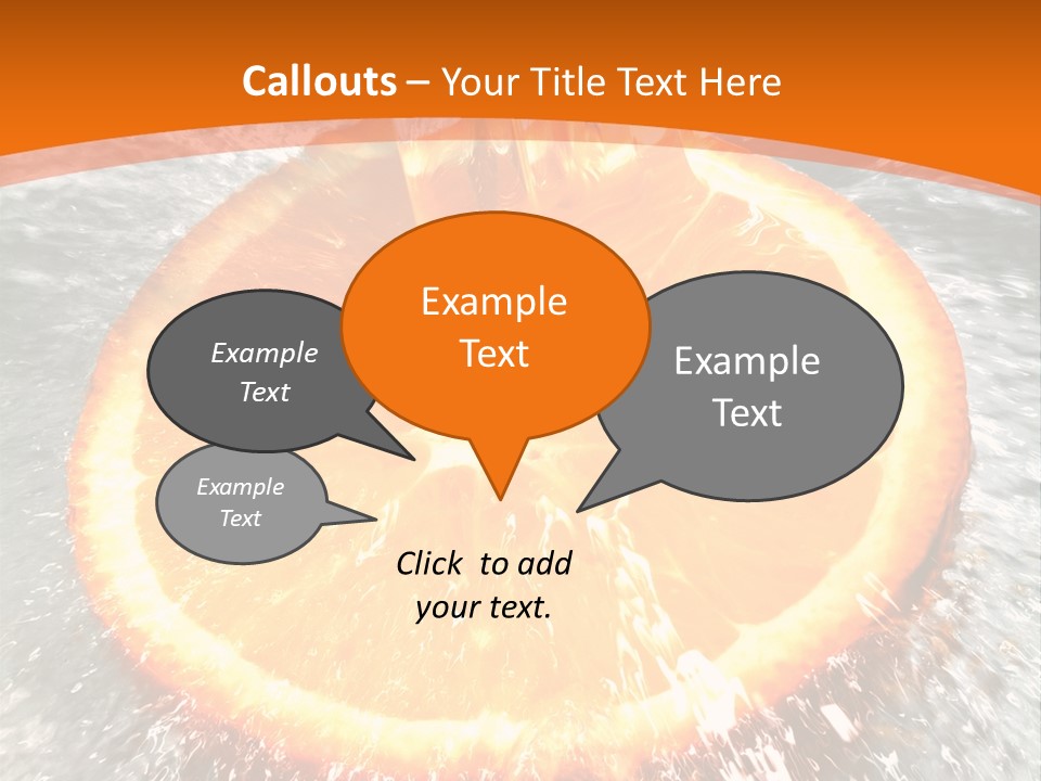 An Orange Being Squeezed Into Water With A Fork PowerPoint Template